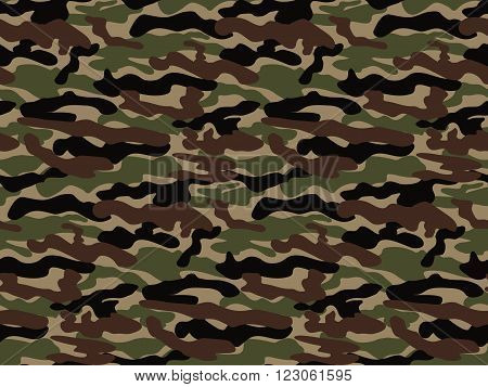 Abstract Military Camouflage Background. Seamless Camo Pattern for Army Clothing.