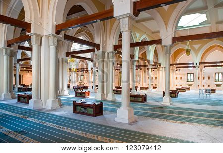 Riyadh, Saudi Arabia - November 18, 2008: Inside view of the Murabba Palace mosque.
