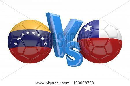 Preliminary competition football match between national teams Venezuela and Chile
