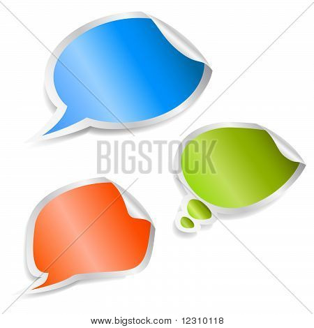 Konuşma balonu çıkartmaları kümesi