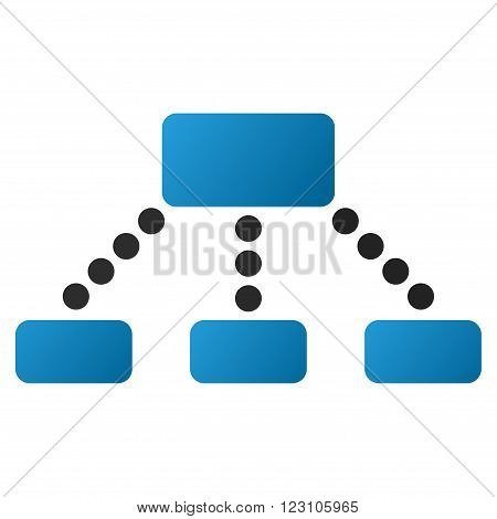 Hierarchy vector toolbar icon. Style is gradient icon symbol on a white background.