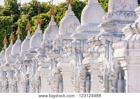 Sandamuni Pagoda Temple stupas in Mandalay, Myanmar.