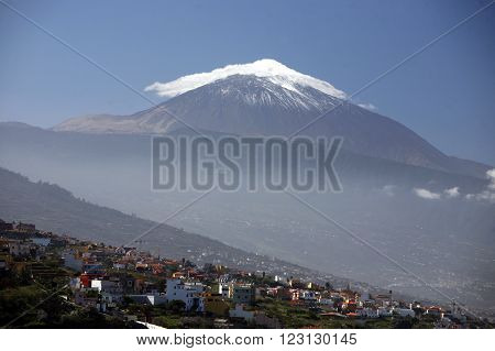 The Volcano Teide on the Island of Tenerife on the Islands of Canary Islands of Spain in the Atlantic.