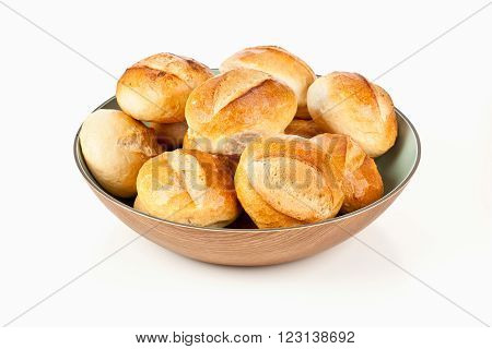 german bread roll or bun in the breadbasket