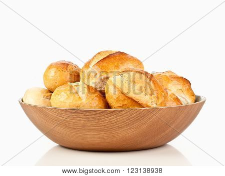 german bread roll or bun in the breadbasket