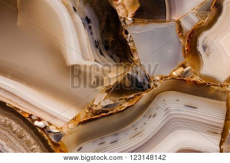 Piece of polished agate texture horizontal texture