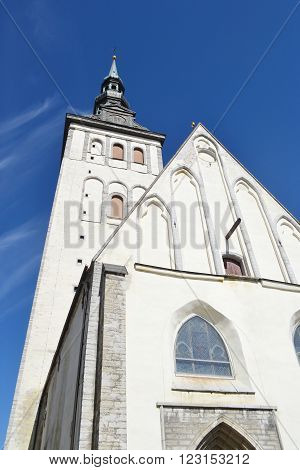 St. Nicholas Church in Tallinn at sunny day Estonia.