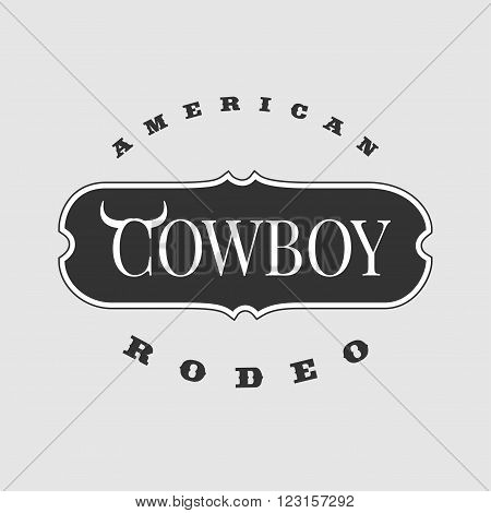 Cowboy vector template logo. Concept image design element