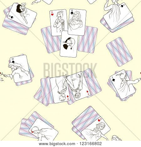 From the Life of playing cards seamless