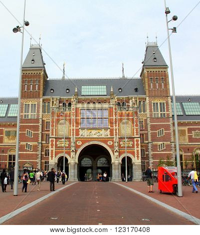 Amsterdam. June-12-2013. Rijks museum in the city of Amsterdam. Netherlands