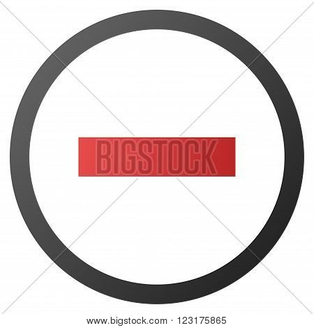 Delete vector toolbar icon for software design. Style is gradient icon symbol on a white background.