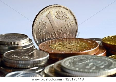 lot of coin with one Geman mark