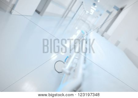Illuminated long corridor and gurney in the hospital
** Note: Shallow depth of field