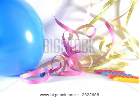 mumlar, konfeti ve balon