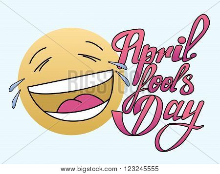 april fools day hand drawn vector stock illustration