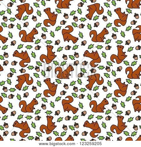 Seamless Squirrel Pattern