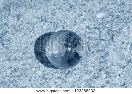 glass globe on water