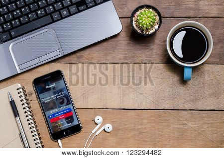 CHIANGMAI, THAILAND -MARCH 15,2016:Pinterest is a pinboard-style photo-sharing website that allows users to create and manage theme-based image collections like events, interests, and hobbies