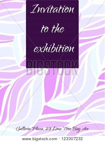 template ivitation card string pink purple violet