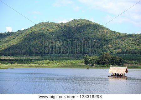 Reservoir and Mountain in Thailand at Asia