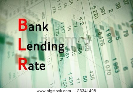 Acronym BLR as Bank Lending Rate. The financial data visible in the background.