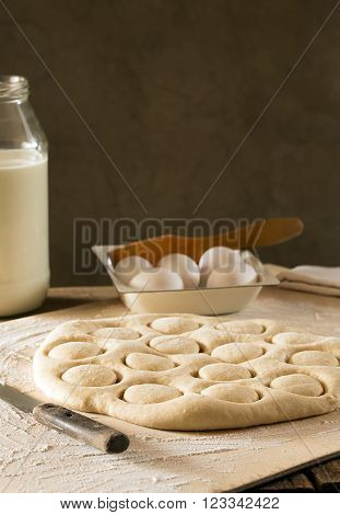 Traditional Kazakh (Asian) baursak dish prepared from dough