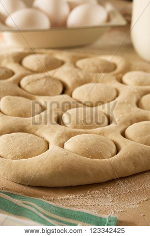 Traditional Kazakh (Asian) baursak dish prepared from dough