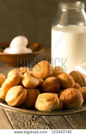 Traditional Kazakh (Asian) baursak dish prepared from dough