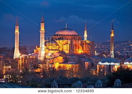 Mešity Hagia Sofia, Istanbul, Turecko.