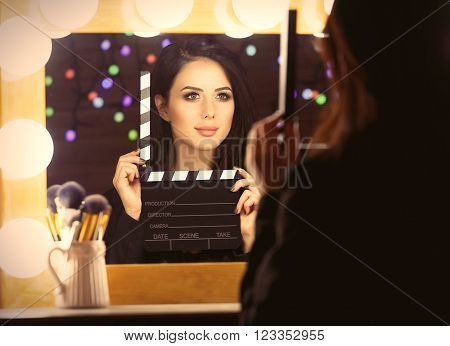 Portrait Of Young Woman With Slapstick