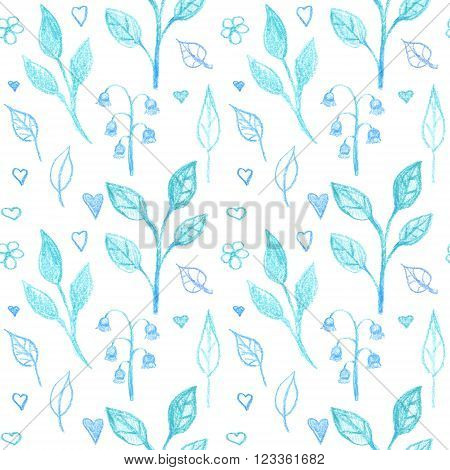Hand drawn seamless pattern. Endless texture can be used for wallpaper textile pattern fills web page background.