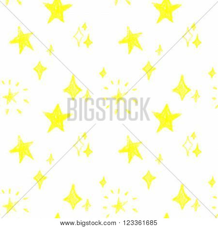 Hand drawn seamless pattern. Endless texture can be used for wallpaper textile pattern fills web page background.