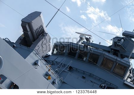 a rolling airframe missile system on German navy corvette