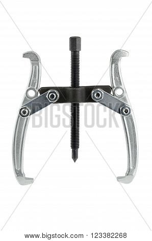 two Jaws puller is helping to remove gears and bearings isolate on white background.