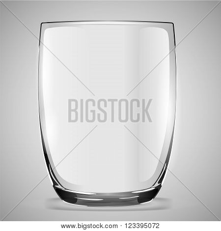 Vector illustration of a glass beaker illusion of transparency