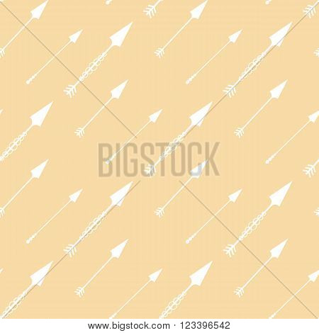Vector seamless pattern with arrows. Boho and ethnic styles.