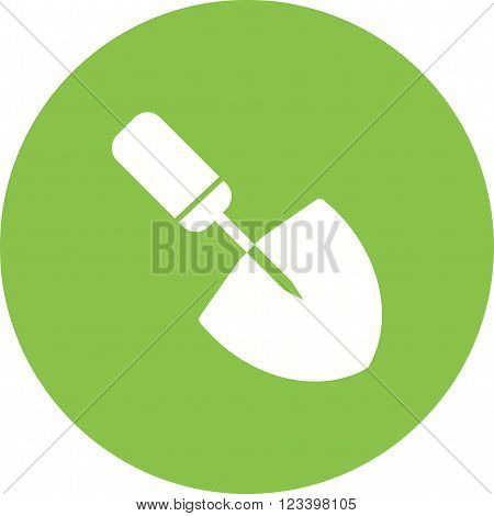 Trowel, work, metal icon vector image. Can also be used for tools. Suitable for use on web apps, mobile apps and print media.