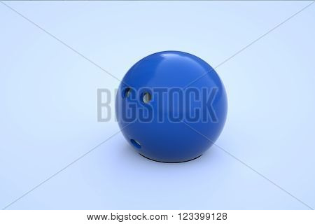 3D Bowling Ball in Motion. Nice 3D Rendering