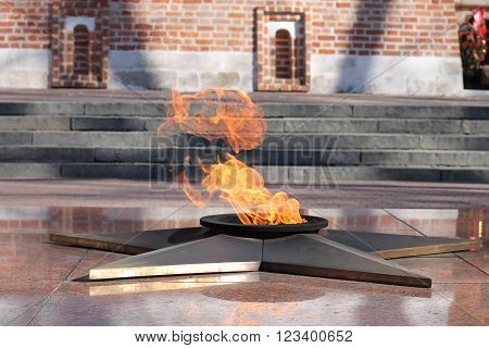 Memorial Eternal Flame heroes on holidays 23 February and 9 May