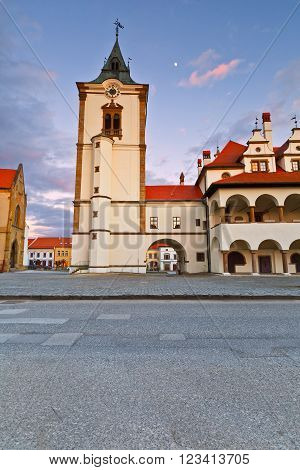 Old town hall in the main square of medieval town of Levoca in eastern Slovakia.