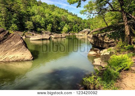 Cumberland River in Daniel Boone National Forest in Southern Kentucky