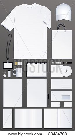 Samples for corporate identity design, Vector illustration.