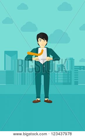 Businessman taking off jacket.