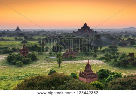 Bagan, Myanmar archeological zone.