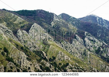 The mountains of the peninsula Vrmac, Montenegro