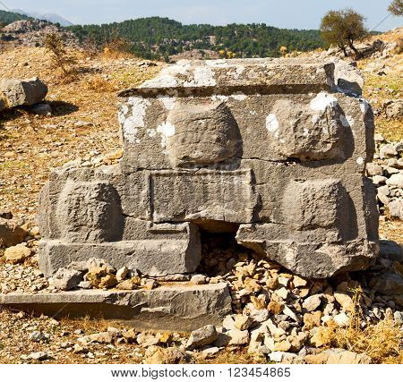 From The Hill In Asia Turkey Selge Old Architecture Ruins And Nature