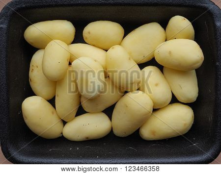 Potato Vegetables In A Tub