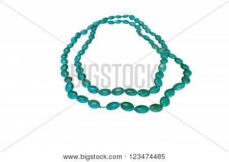 natural stone beads. Isolate on white background