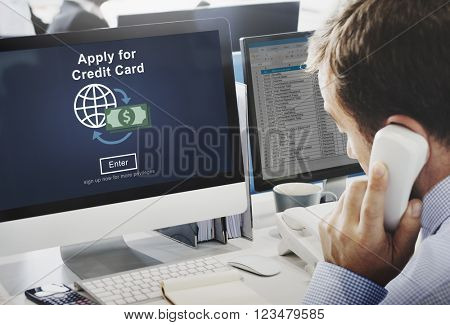Apply for Credit Card Loan Payment Banking Concept