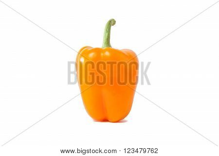 Sweet yellow pepper on white background isolated